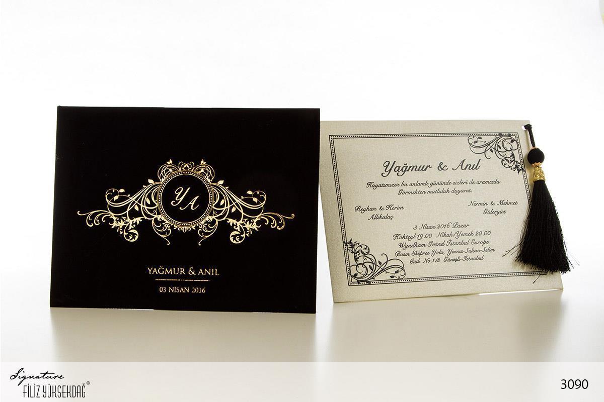 Düğün Davetiyesi Signature 3090 modelleri, fiyatları, örnekleri - Filiz Yüksekdağ
