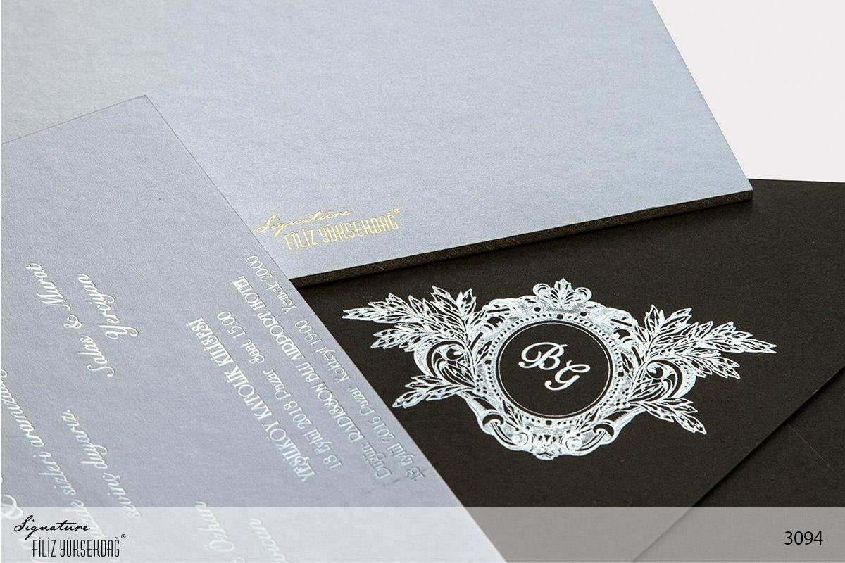 Signature düğün davetiyesi 3094 modelleri, fiyatları, örnekleri - Filiz Yüksekdağ