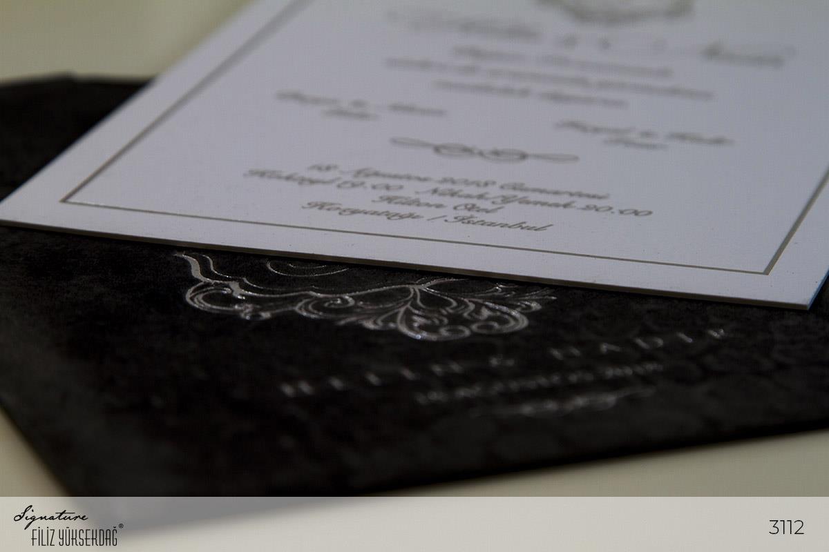 Signature düğün davetiyesi 3112 modelleri, fiyatları, örnekleri - Filiz Yüksekdağ
